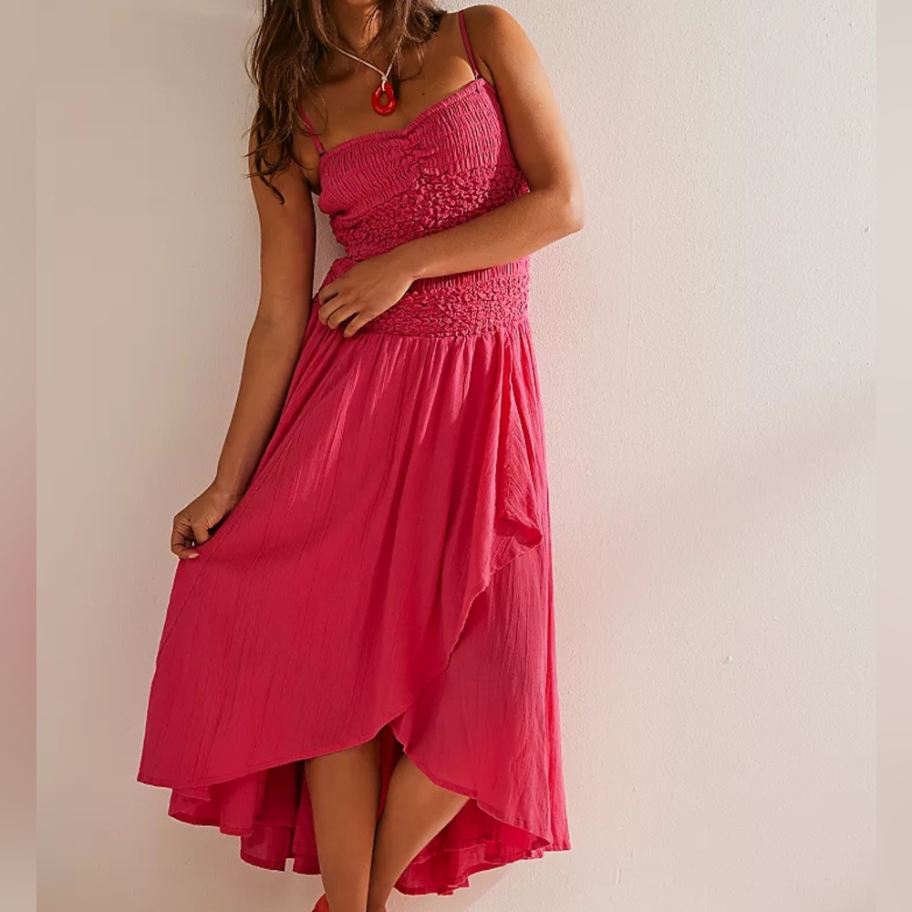 FREE PEOPLE Sparkling Drop-Waist Moment Midi NWT